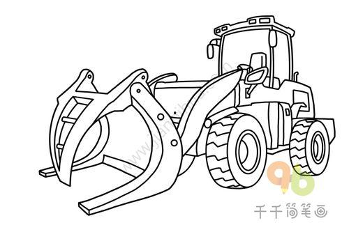工程车简笔画图片大全,描绘现代建筑工地的活力与力量