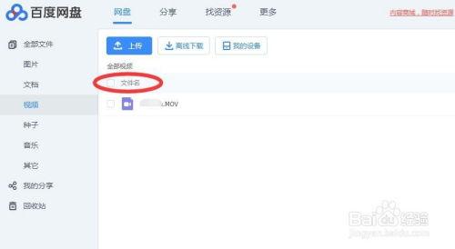 百度网盘视频下载