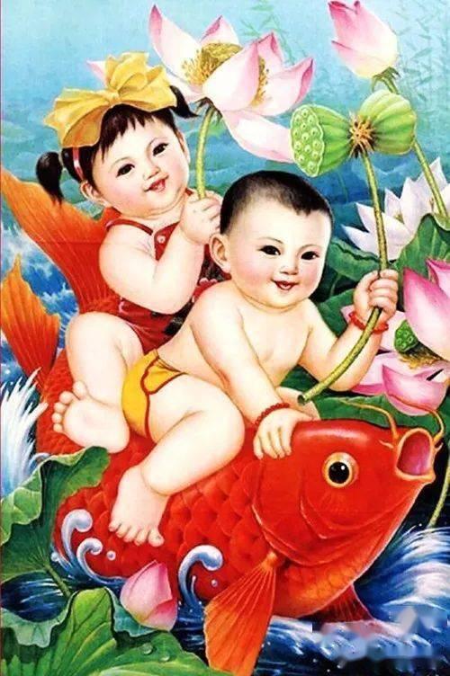 年画娃娃图片大全,喜庆吉祥的传统形象集锦