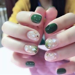 贝壳美甲图片大全,缤纷色彩与自然元素的完美融合